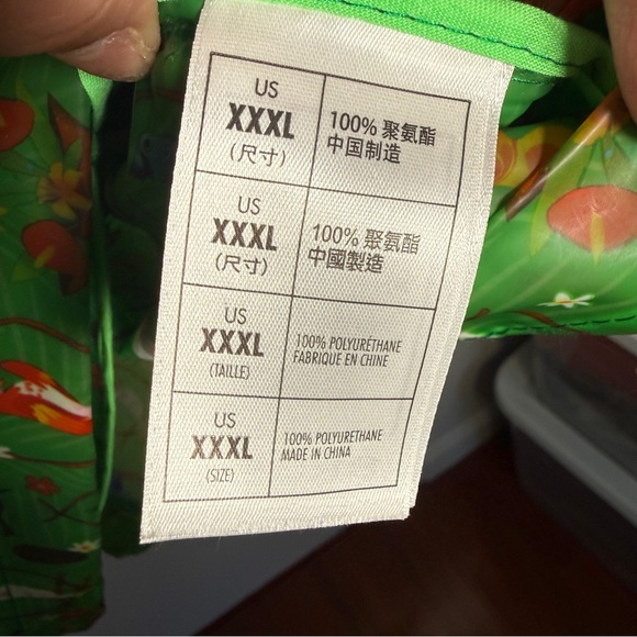 Disney Womens 3XL Green Hooded Rain Jacket Enchanted Tiki Room - Picture 5 of 7